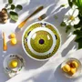 Gifts - Customizable Breakfast Set in Fine Porcelain - Unique Gamma Phone WAX Pattern - Plate, Bowl & Mug Handcrafted - KEMI HOME ART