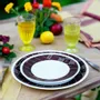 Gifts - Limited Edition: Customizable French Porcelain Plate Set - Black Senoufo Motif, Handcrafted Excellence & Ethnic Elegance - KEMI HOME ART