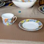 Gifts - Lovers' Tea Set: Customizable Porcelain Cup & Saucer - Exclusive 'Wedding Flowers' Wax Pattern - KEMI HOME ART