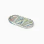 Trays - MARBLED ROUND SCALLOPED TRAY SET - OCEAN MOUNTAIN - CRAFT BOAT