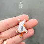 Broches - Épinglette en bois Calico Cat - PINTONIK