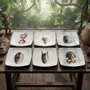 Gifts - African Splendor: Customizable Porcelain Set with Traditional Masks - 12 Unique Art Pieces - KEMI HOME ART