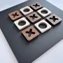 Design objects - Tic Tac Toe Game Board - Ovangkol & Maple wood - SHALL WE PLAY A GAME?