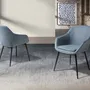 Chairs - Greyish blue marbled fabric chair - ANGEL CERDÁ