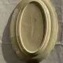 Platter and bowls - Large oval dish in cream earthenware Sarreguemines France L44 - OFFICE OBJETS
