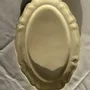 Platter and bowls - Large oval dish in cream earthenware Sarreguemines France L44 - OFFICE OBJETS