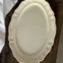 Platter and bowls - Large oval dish in cream earthenware Sarreguemines France L44 - OFFICE OBJETS