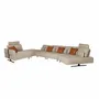 Sofas - Left-hand modular chaise longue sofa in sand fabric - ANGEL CERDÁ