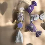 Savons - Tresse 1 Sachet de Lavandin (tissu assortis) 1 Savon Fleur Lavande - FABRIQUE LOMAELLE
