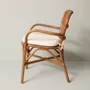 Armchairs - PHILIPPE RATTAN DINING ARMCHAIR BROWN - MAHE HOMEWARE