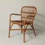 Armchairs - PHILIPPE RATTAN DINING ARMCHAIR BROWN - MAHE HOMEWARE