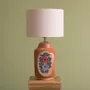 Lampes de table - BASE DE LAMPE DE TABLE EN CÉRAMIQUE MAGGIE ORANGE - MAHE HOMEWARE