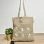 Sacs et cabas - Tote bag personnalisable en lin Made in France - Mathilde - MEME BERNADETTE (FEEL-INDE)