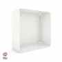 Shelves - CUBE WALL SHELF IN STEEL WITH AMETHYST BOTTOM - DECO-GEM