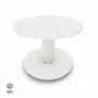 Coffee tables - ROUND COFFEE TABLE WITH SWAN MARBLE DECOR - DECO-GEM