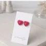 Bijoux - Boucles d’oreilles cœur personnalisables – Argile polymère - LES TRÉSORS DE CIA