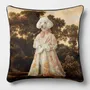 Linge - Bestiaire Aristocratique 6 (La Duchesse Canichevelille) — Housse Coussin Velours 45cm x 45cm - LAURE WELFLING - DJEBELI