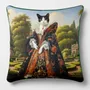 Linens - Aristocratic Bestiary 7 (Lady Felindale) — Velvet Cushion Cover 45cm x 45cm - LAURE WELFLING - DJEBELI