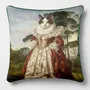Linens - Aristocratic Bestiary 8 (Baroness Meowly) — Velvet Cushion Cover 45cm x 45cm - LAURE WELFLING - DJEBELI