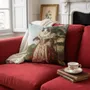 Linens - Aristocratic Bestiary 8 (Baroness Meowly) — Velvet Cushion Cover 45cm x 45cm - LAURE WELFLING - DJEBELI