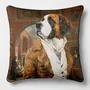 Linens - Aristocratic Bestiary 11 (Baron Saintbern) — Velvet Cushion Cover 45cm x 45cm - LAURE WELFLING - DJEBELI