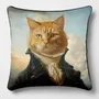 Linens - Aristocratic Bestiary 18 (Lord Cat) — Velvet Cushion Cover 45cm x 45cm - LAURE WELFLING - DJEBELI