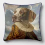 Linge - Bestiaire Aristocratique 20 (Le Baron de Labrador) — Housse Coussin Velours 45cm x 45cm - LAURE WELFLING - DJEBELI