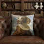 Linge - Bestiaire Aristocratique 20 (Le Baron de Labrador) — Housse Coussin Velours 45cm x 45cm - LAURE WELFLING - DJEBELI