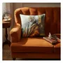 Linge - Bestiaire Aristocratique 23 (Le Prince Tigre) — Housse Coussin Velours 45cm x 45cm - LAURE WELFLING - DJEBELI