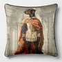 Linge - Bestiaire Aristocratique 33 (Empereur Dobermann) — Housse Coussin Velours 45cm x 45cm - LAURE WELFLING - DJEBELI