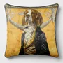 Linens - Aristocratic Bestiary 42 (Duke Beaglington) — Velvet Cushion Cover 45cm x 45cm - LAURE WELFLING - DJEBELI