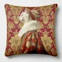 Linens - Aristocratic Bestiary 48 (Countess Meowsette) — Velvet Cushion Cover 45cm x 45cm - LAURE WELFLING - DJEBELI