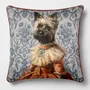Linge - Bestiaire Aristocratique 49 (La Duchesse Yorkshire) — Housse Coussin Velours 45cm x 45cm - LAURE WELFLING - DJEBELI