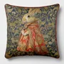 Linge - Bestiaire Aristocratique 59 (Le Comte Lapin) — Housse Coussin Velours 45cm x 45cm - LAURE WELFLING - DJEBELI