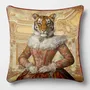 Linge - Bestiaire Aristocratique 30 (Princesse Tigresse) — Housse Coussin Velours 45cm x 45cm - LAURE WELFLING - DJEBELI