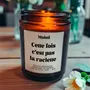 Objets de décoration - Bougie Parfumée - Cette fois c'est pas la raclette - Musc blanc – 160g - MUISTI