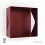 Decorative objects - CUBE STEEL WALL SHELF WITH AQUAMARINE BOTTOM - DECO-GEM