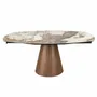 Tables Salle à Manger - Table de salle à manger extensible ovale en forme de tonneau en marbre - ANGEL CERDÁ