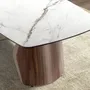 Coffee tables - Oval barrel-shaped coffee table, made of marble and steel . - ANGEL CERDÁ