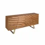 Sideboards - Light walnut sideboard with polished gold steel. - ANGEL CERDÁ