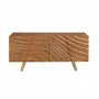 Sideboards - Light walnut sideboard with polished gold steel. - ANGEL CERDÁ