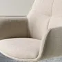 Chaises - Chaise pivotante en tissu crème - ANGEL CERDÁ
