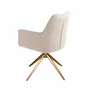 Chaises - Chaise pivotante en tissu crème - ANGEL CERDÁ