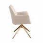 Chaises - Chaise pivotante en tissu crème - ANGEL CERDÁ