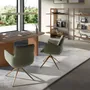 Chaises - Chaise pivotante en tissu vert olive - ANGEL CERDÁ
