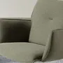 Chaises - Chaise pivotante en tissu vert olive - ANGEL CERDÁ