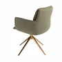 Chaises - Chaise pivotante en tissu vert olive - ANGEL CERDÁ