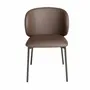 Chaises - Chaise en similicuir marron foncé - ANGEL CERDÁ