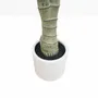 Décorations florales - Palmier artificiel 2 troncs en pot plastique blanc - LIGNE DÉCO