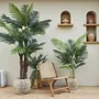 Floral decoration - Artificial palm, 24 leaves, black plastic pot - LIGNE DÉCO